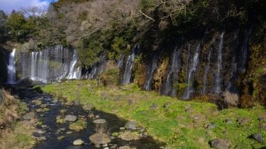 Shiraito Falls is a very long waterfall!