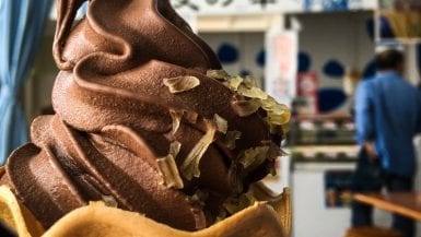 Cone of jellyfish ice cream at Kamo Aquarium