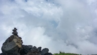 A tower of rocks on the Subashiri Trail, Mt. Fuji