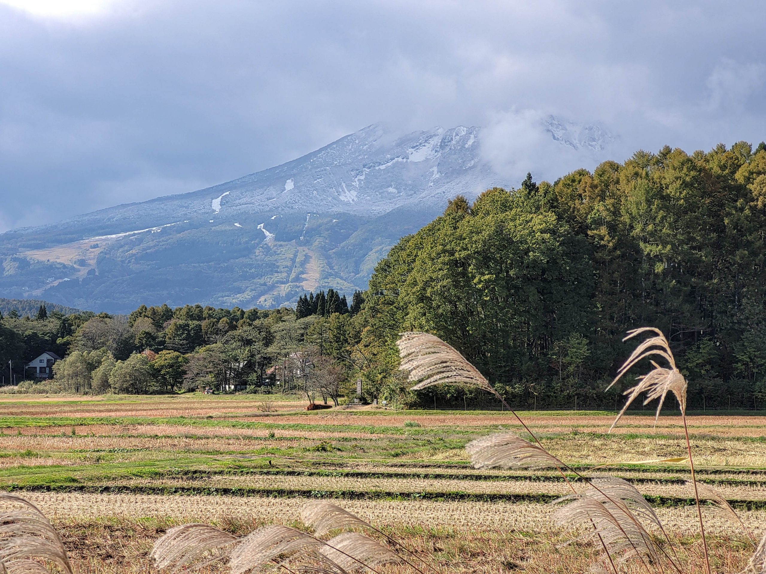 Distant snow on Mt. Myoko